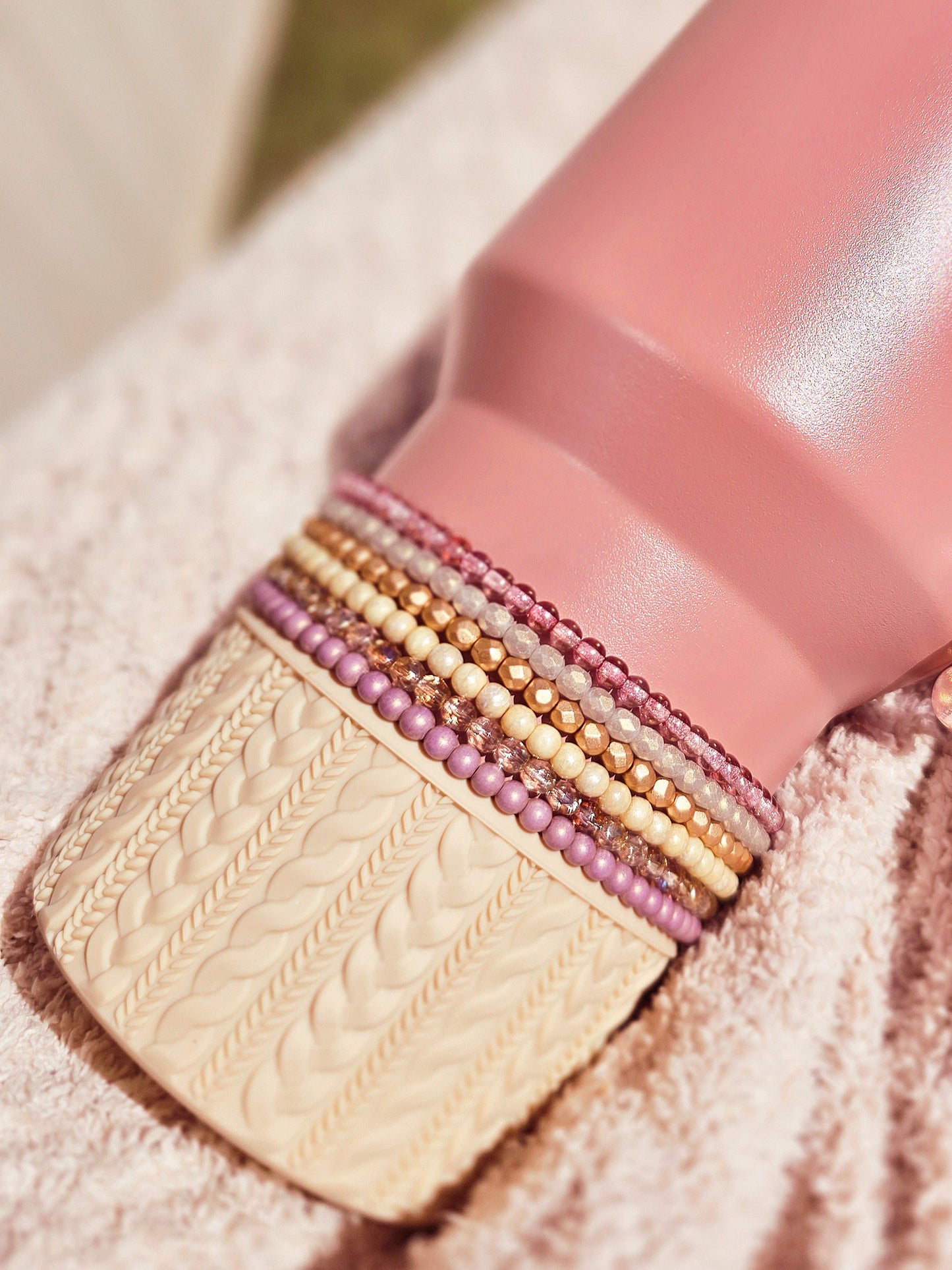 Stanley •Soft Cashmere• Luxury Bracelet Stack + Handle Charm Set