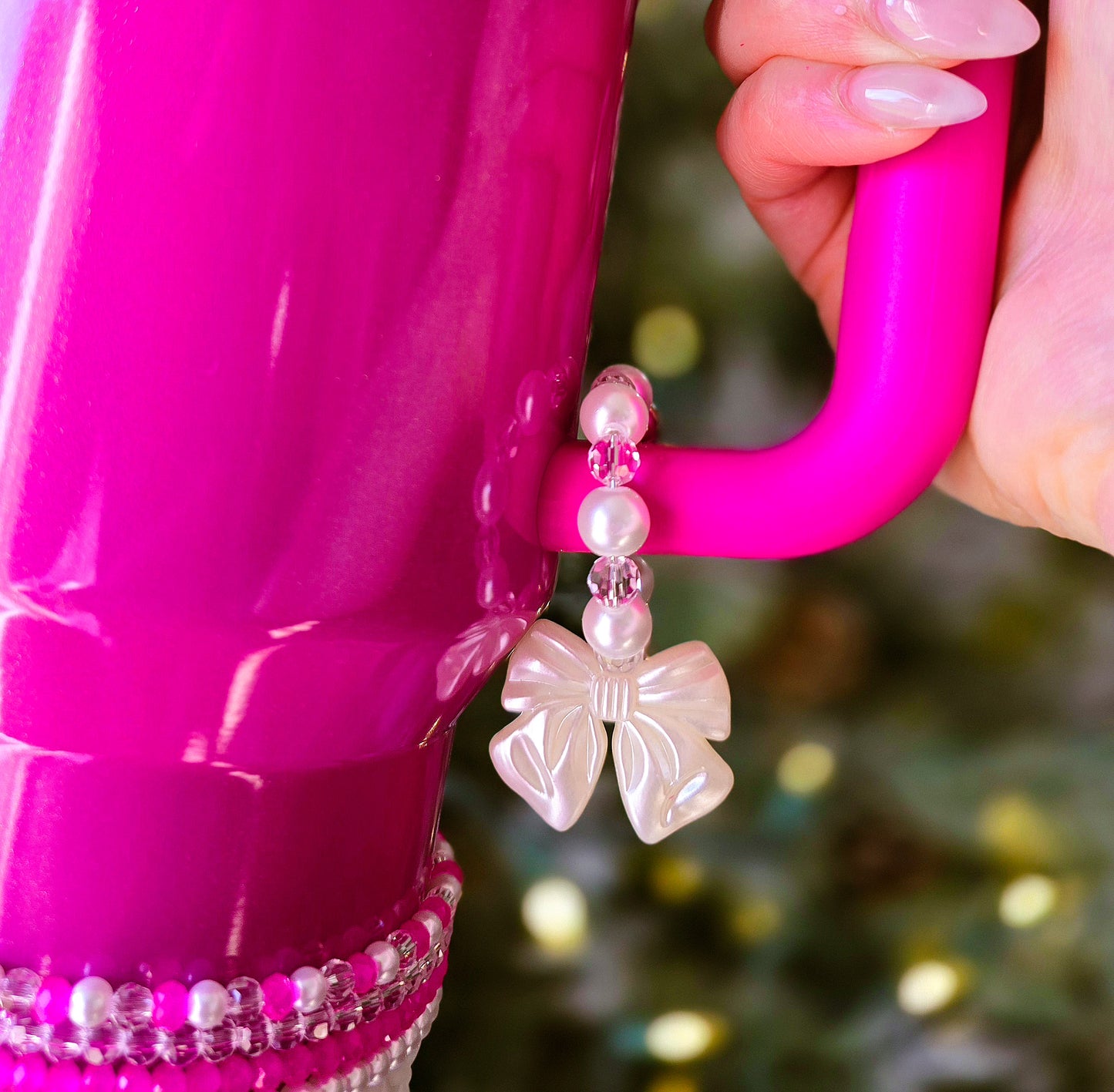 Stanley + Hydrojug •Pearl Bow• Luxury Handle Charm