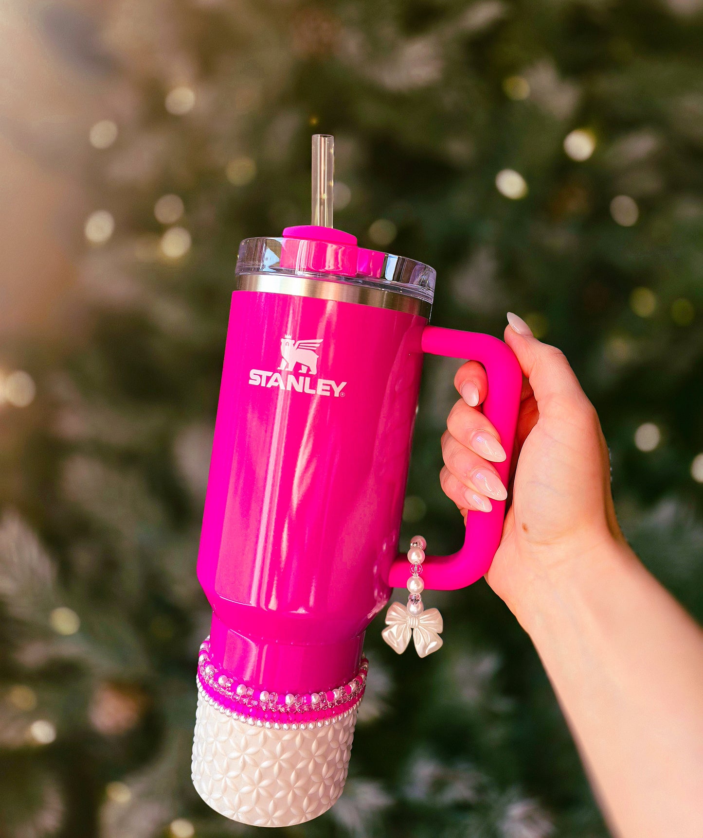 Stanley + Hydrojug •Pearl Bow• Luxury Handle Charm