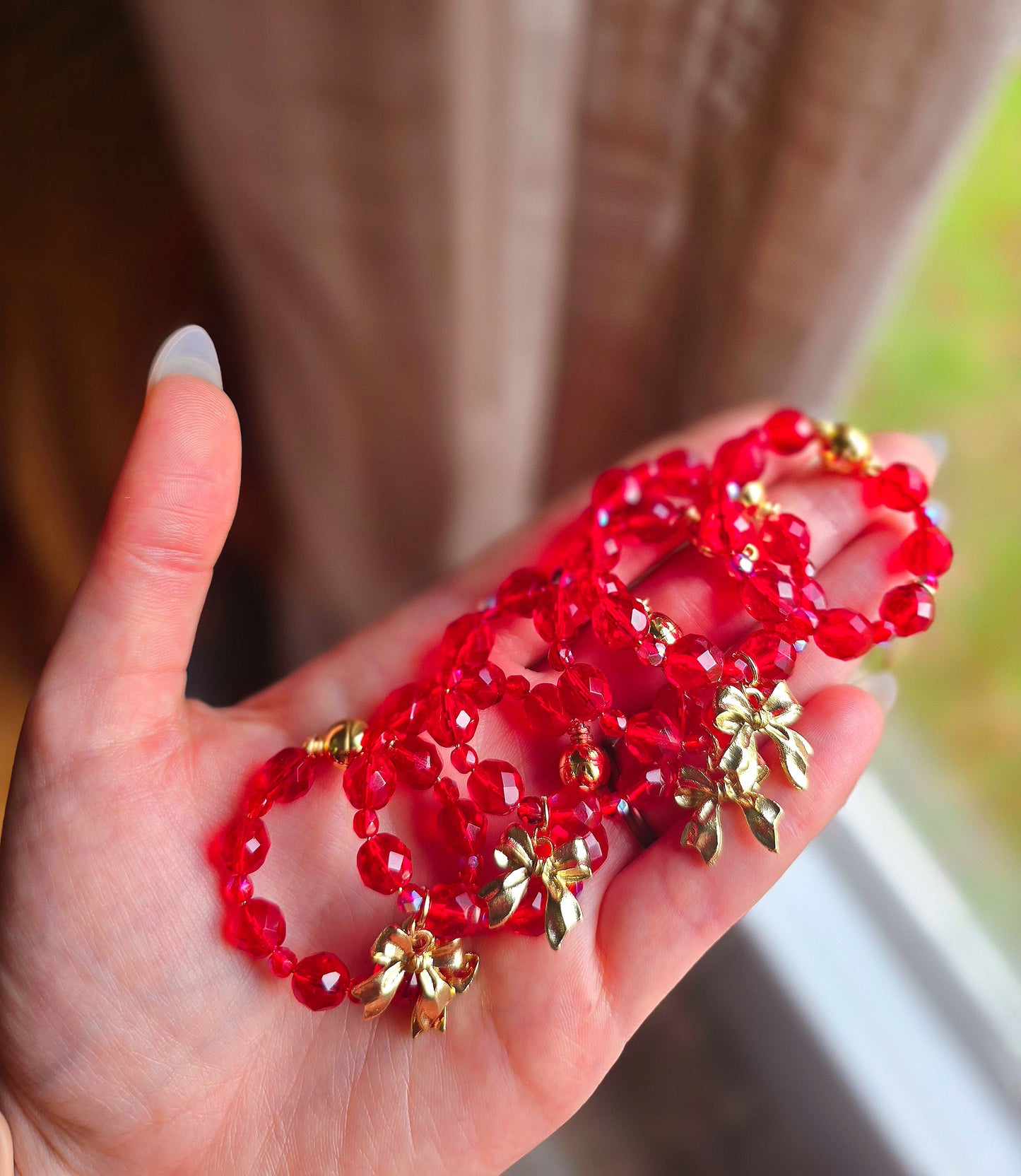 Stanley •Scarlet Tinsel• Luxury Bracelet Stack + Handle Charm Set