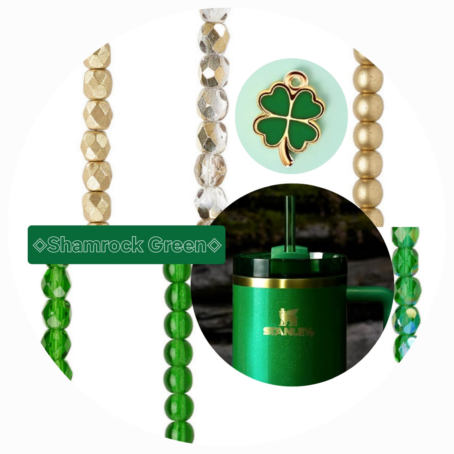 Stanley Shamrock Luxury Bracelet Stack + Handle Charm