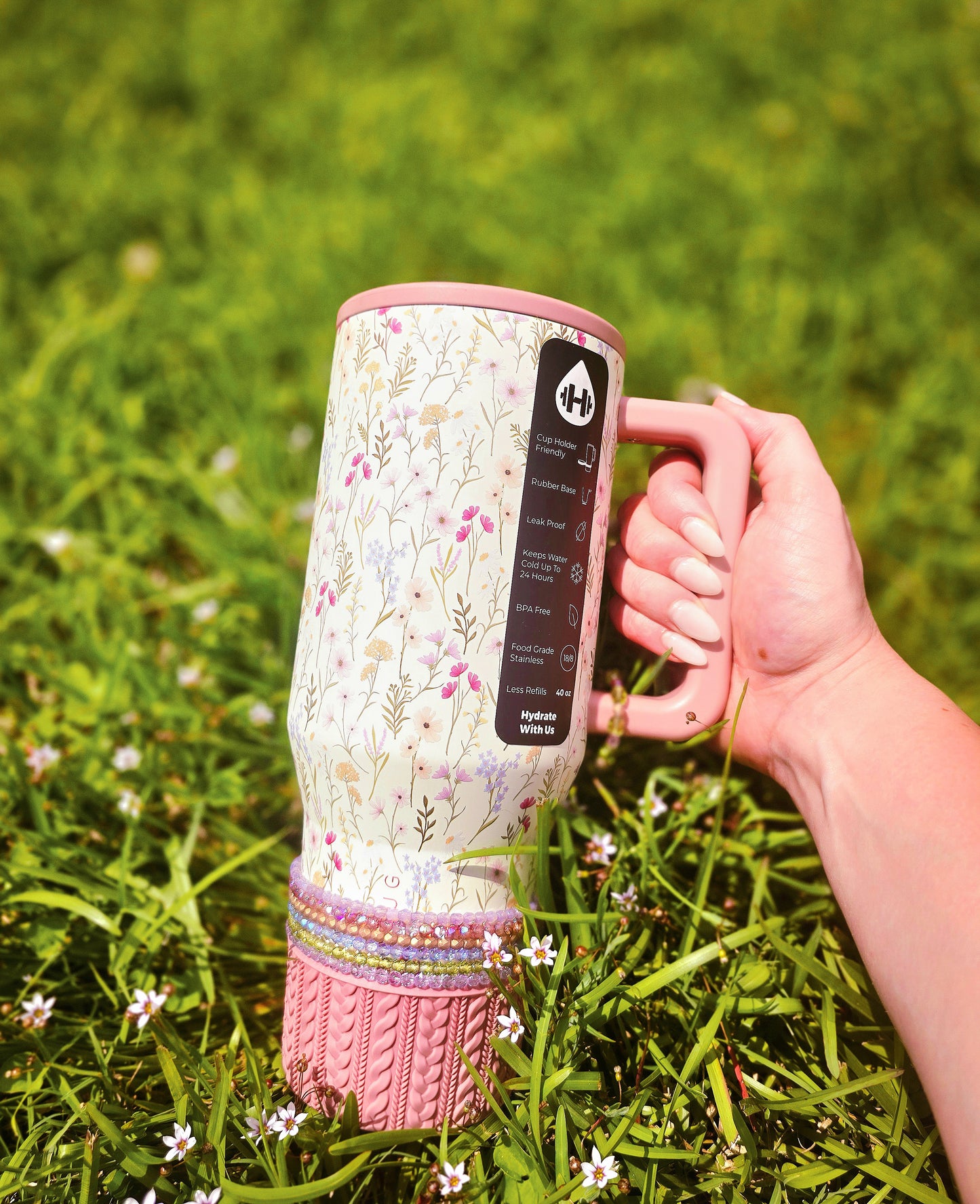 HydroJug Wildflower Luxury Stack + Handle Charm