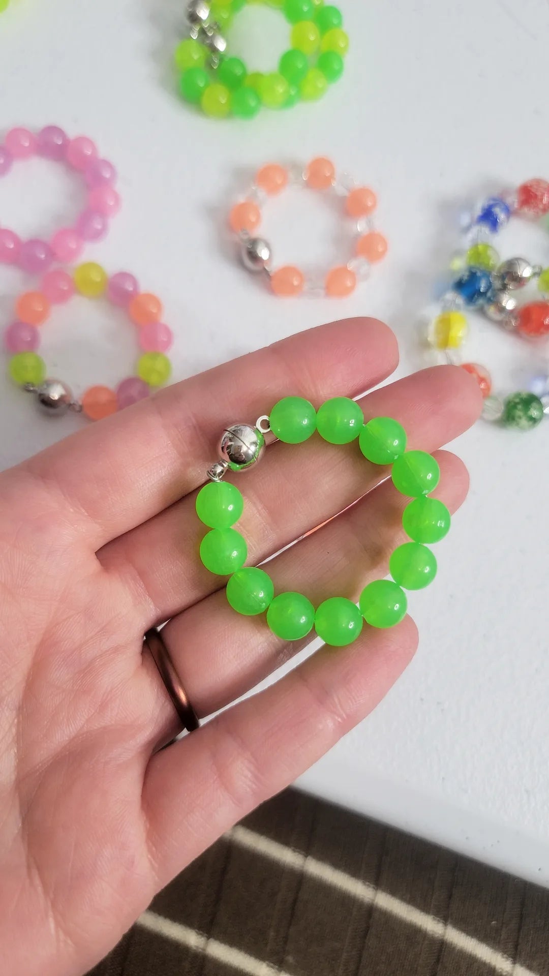 Stanley Neon Green Glow Handle Charm