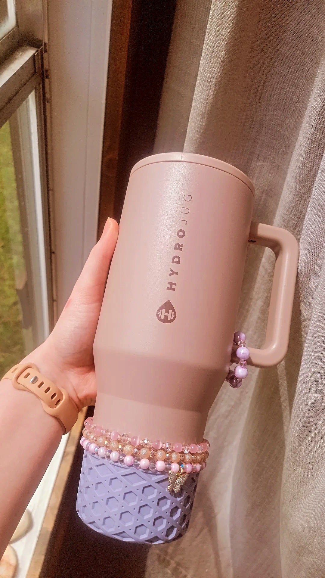 Stanley/Hydrojug Pink Champange Luxury Handle Charm