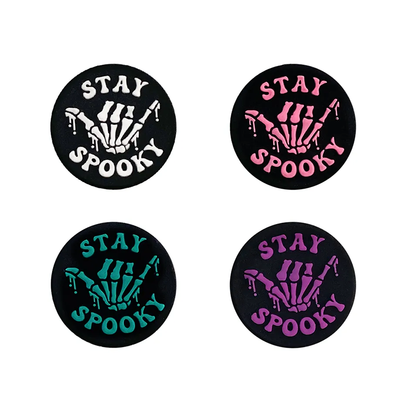 Stanley Handle Charm w/ Focal BEAD •Halloween Stay Spooky Skelly Hand•