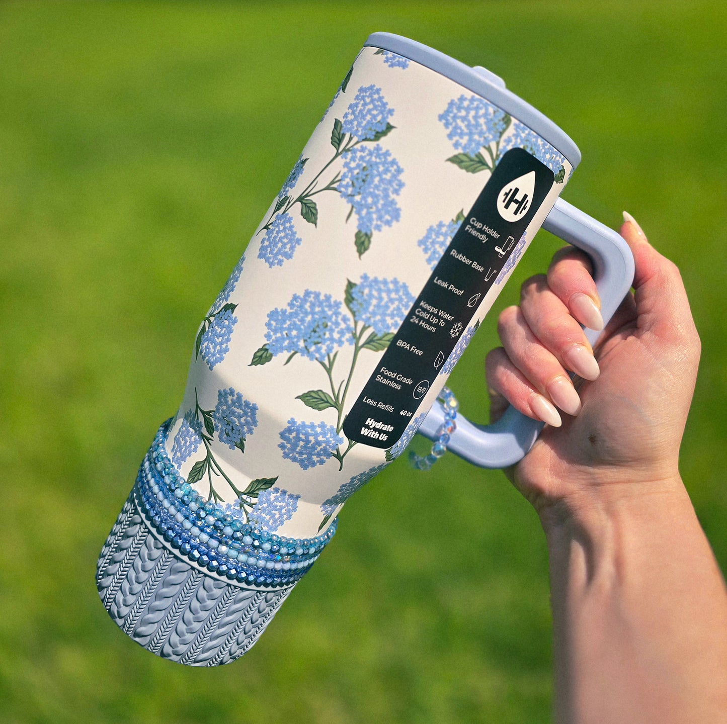 HydroJug Hydrangea Luxury Stack + Handle Charm