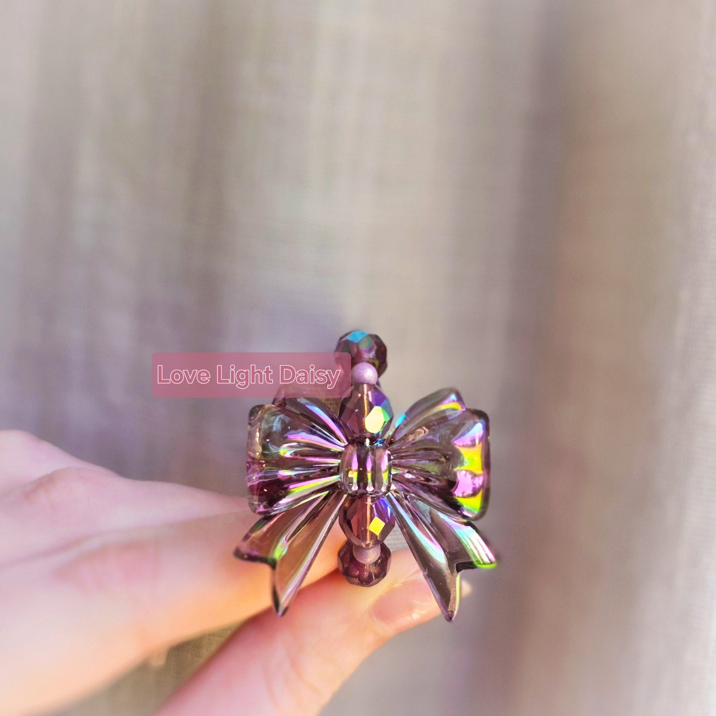 Stanley Mesa Rose Gold Luxury Handle Charm w/ Focal Bead Bow