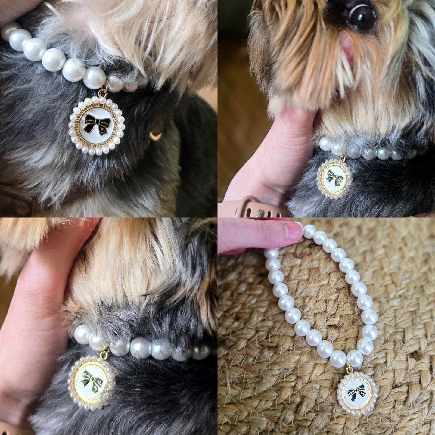 Luxury Pet Necklace - Paws & Pearls 🤍
