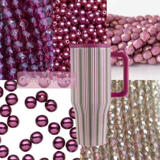 •Garden Party• Hydrojug Luxury Bracelet Stack + Handle Charm Set