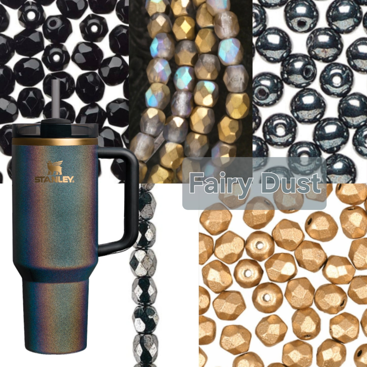 •Fairy Dust• Stanley Luxury Bracelet Stack + Handle Charm Set